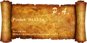 Podek Attila névjegykártya